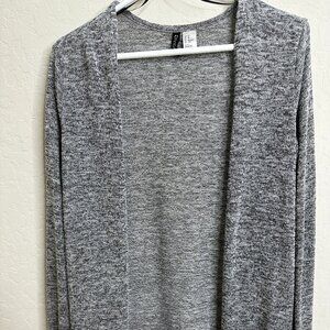 Women's Divided H & M Open Front Gray Lightweight Cardigan Size XS